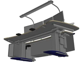 Cergo Operator Desk System Model Cergo B 3-4 3D Model