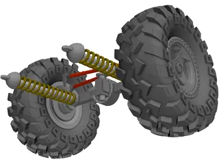 Rockwell Axle 2 1/2 ton 3D Model