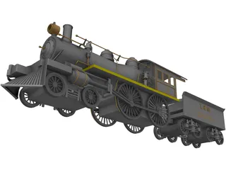 Steam Locomotive 3D Model