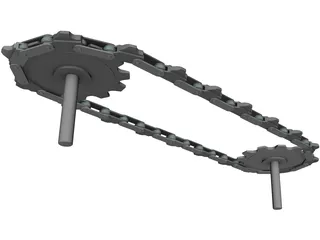 Chain Drive 3D Model