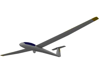 Rolladen-Schneider LS4 Glider 3D Model