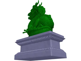 Chinese Dragon Statue 3D Model