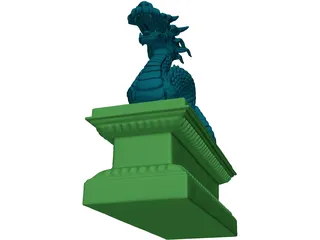 Chinese Dragon Statue 3D Model