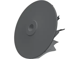 Turbocharger Compressor Wheel 3D Model