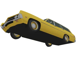 Ford Torino 500 Station Wagon 3D Model