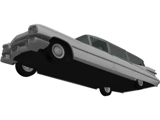 Cadillac Fleetwood 75 Miller-Meteor Hearse 3D Model