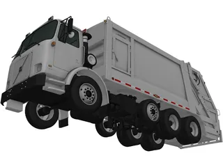 Volvo WX64 Garbage Truck Heil (2001) 3D Model