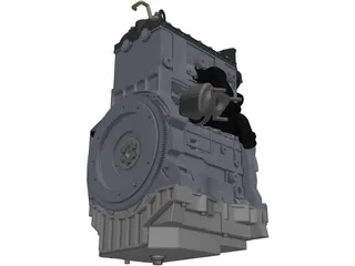 Diesel Engine 3 Cylinder 3D Model