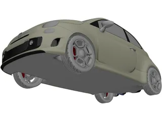 Fiat 500 Abarth Noire (2012) 3D Model