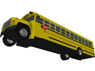 Ford B-700 Thomas Conventional School Bus (1984) 3D Model