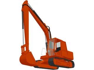 Track Hoe 3D Model