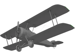 Biplane Sopwith Camel 3D Model