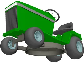Lawnmower Riding 3D Model
