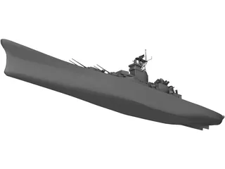 Iowa Battleship 3D Model