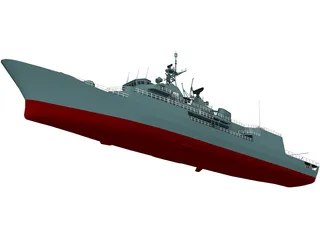 Anzag Class Frigate 3D Model