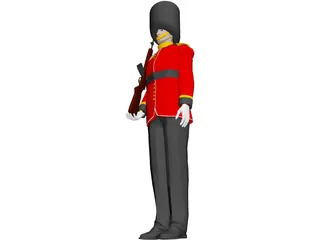 Buckingham Palace Guard 3D Model