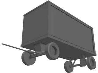 Baggage Cart 3D Model