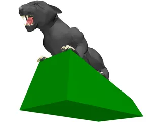 Panther Statue 3D Model