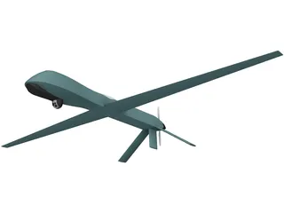 General Atomics MQ-1 Predator UAV Drone 3D Model