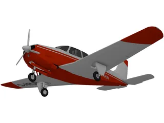 Raytheon A-36 Bonanza 3D Model