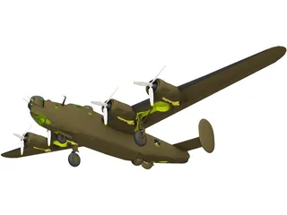 Consolidated B-24J Liberator 3D Model