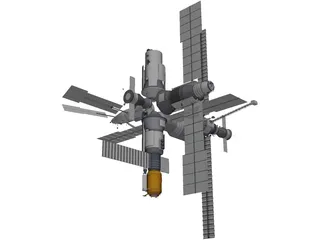 Mir Space Station 3D Model