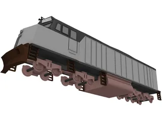Amtrak Engine 3D Model