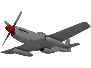 North American P-51 Mustang 3D Model
