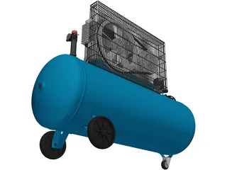 Electric Air Compressor Unit 3D Model