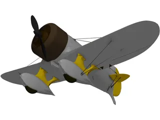 Gee Bee Z Racer 3D Model