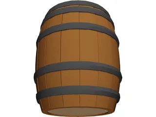 Whiskey Barrel 3D Model