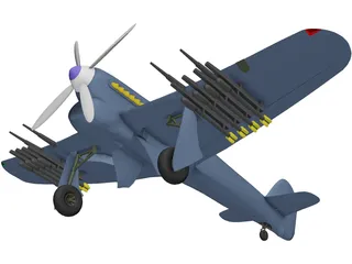 Hawker Typhoon 3D Model