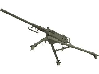 Heavy Machinegun Browning Cal .50 3D Model