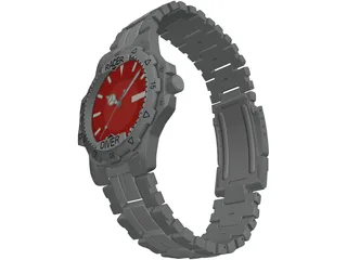 Racer Diver Watch 3D Model