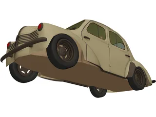 Renault 4CV (1946) 3D Model
