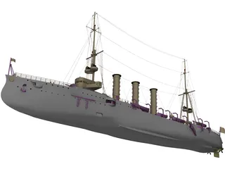 SMS Emden 3D Model