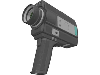 Movie Camera 3D Model