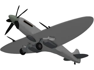 Supermarine Spitfire MK XIV 3D Model