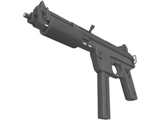 Walther MPL Submachinegun (9 mm) 3D Model