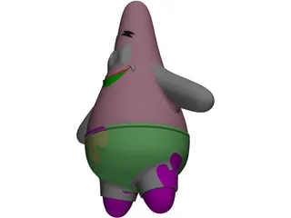 Sponge Bob Patrick Star Fish 3D Model