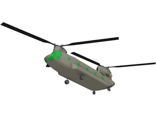 Boeing CH-47F Chinook 3D Model