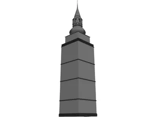 Nizna City Tower of Church  3D Model