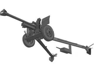 Feld Haubitzer (105mm) 3D Model