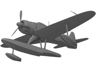 A6M2-N Type 2 Rufe 3D Model