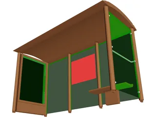 Bus Shelter 3D Model