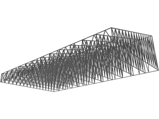 Structural Truss Roof 3D Model