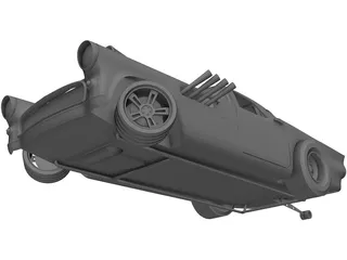 Ford Thunderbird Dragster 3D Model
