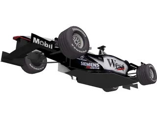 F1 McLaren 2001 3D Model