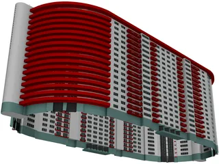 Apartment Building 3D Model