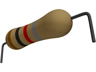 Resistor 1 Kilohm 3D Model